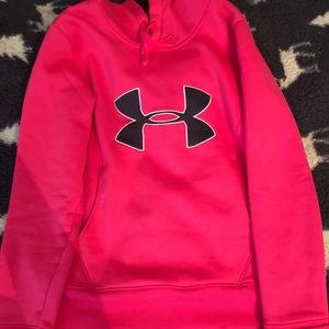 Pink under armour sweatshirt